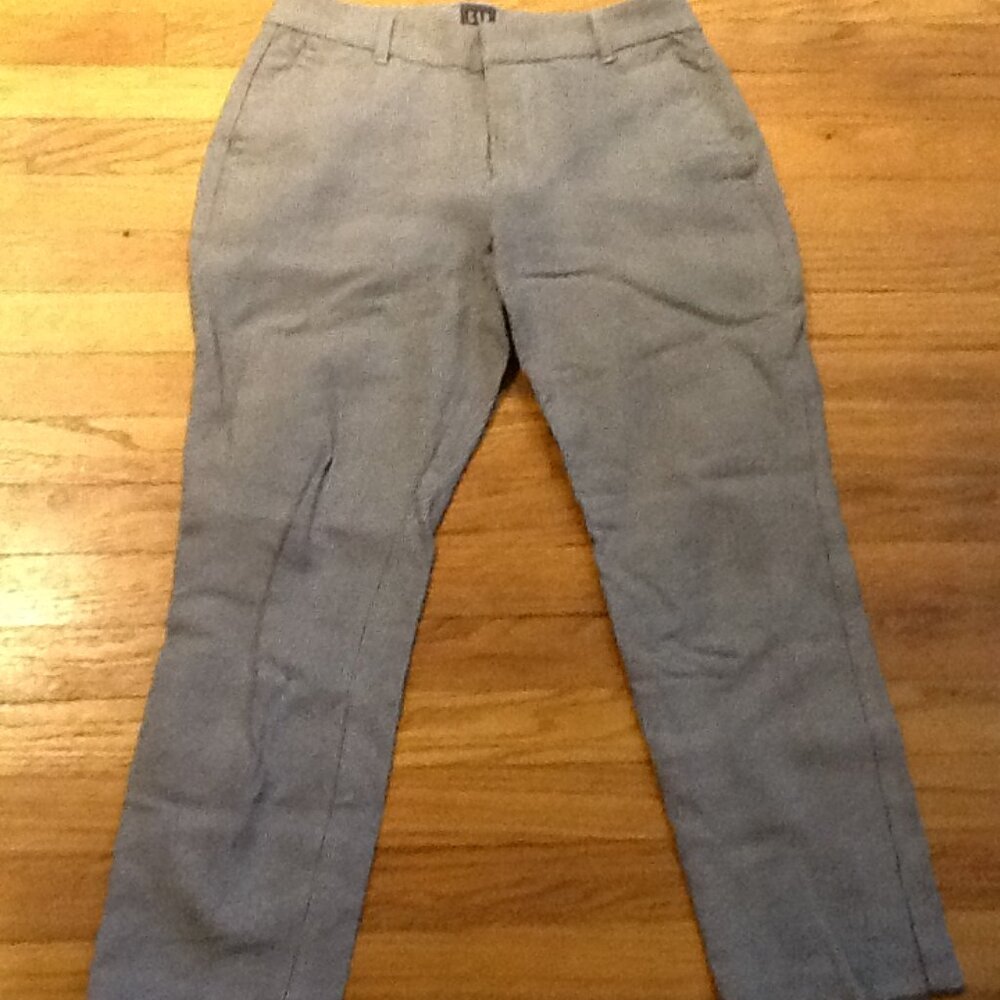 GAP Black & White Checked Slim Ankle Hi Rise Pants